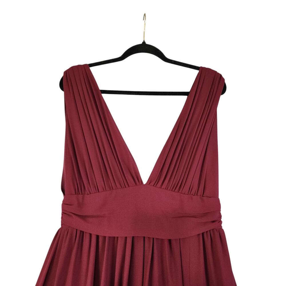 Lulus Womens Heavenly Hues Maxi Dress Size Large Red Bridesmaid Chiffon Goddess - Picture 3 of 11